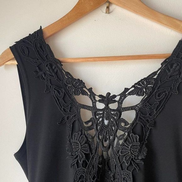 Vintage Y2K  fairycore black stretch tank‎ top - Picture 2 of 5